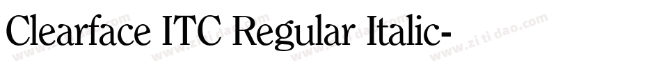 Clearface ITC Regular Italic字体转换